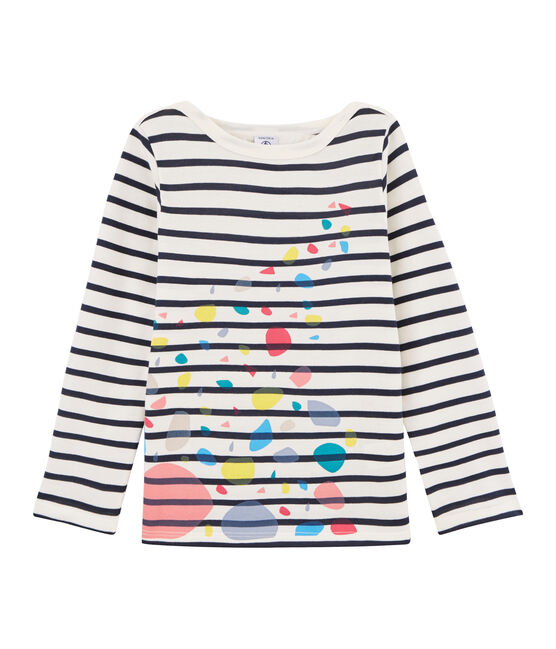 Unisex Children's Breton Top COQUILLE beige/SMOKING blue