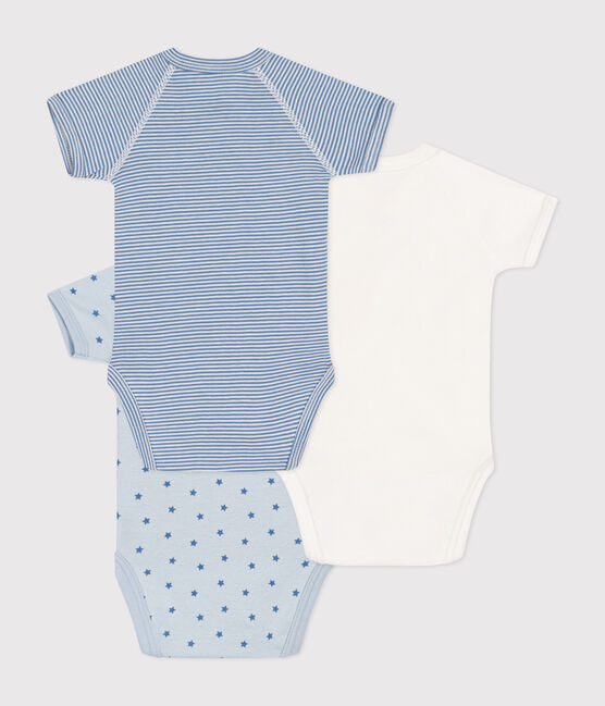 Babies' short-sleeved wrapover cotton bodysuits - 3-Pack variante 1