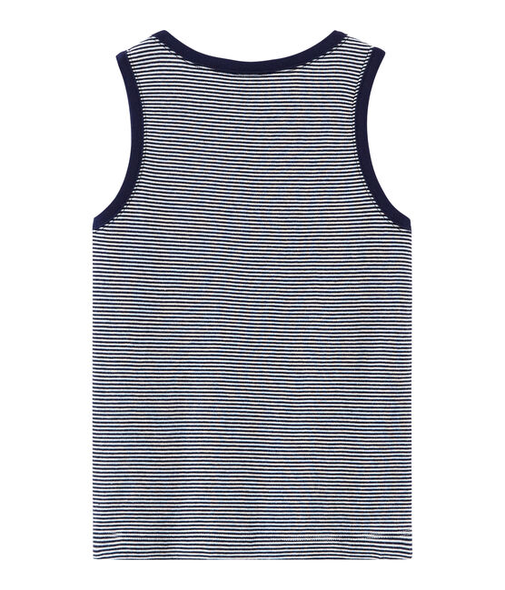 Boys' Sleeveless Top SMOKING blue/MARSHMALLOW white