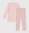 Children's velour nightdress SALINE pink/MULTICO white