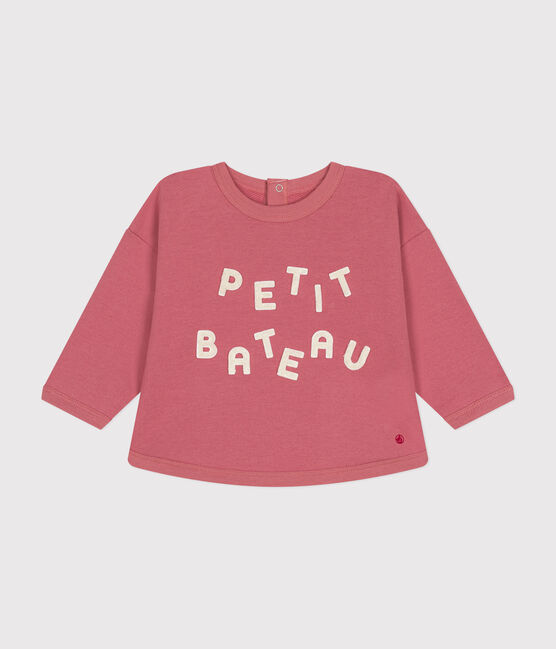 Babies' fleece sweatshirt ROSEWOOD pink