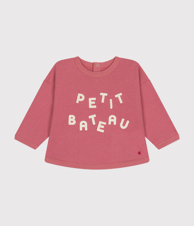 Babies' fleece sweatshirt pink