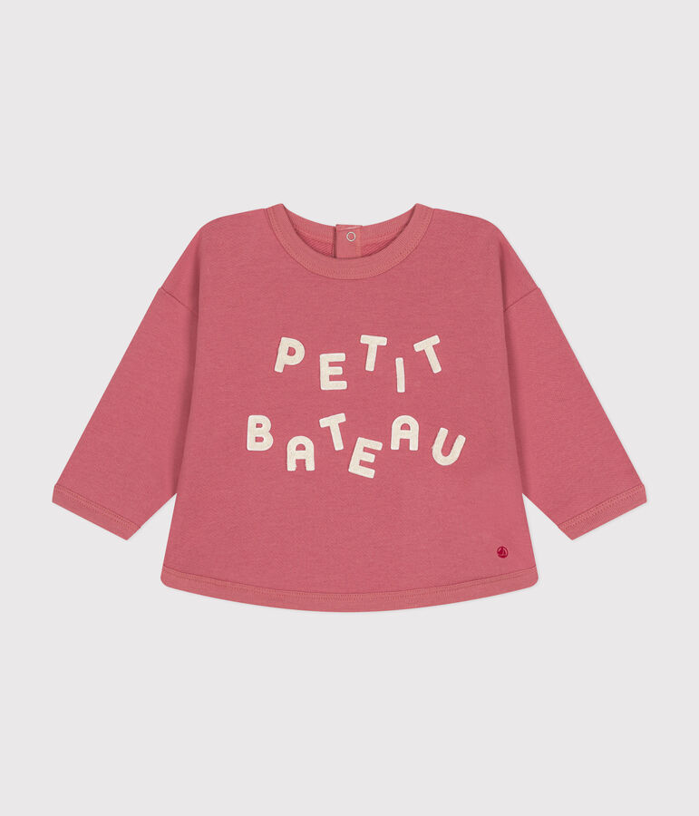 Babies' fleece sweatshirt pink