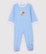 Babies' Blue Striped Fruit Cotton Sleepsuit