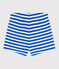Babies stripy cotton shorts PORCELANA blue/MARSHMALLOW