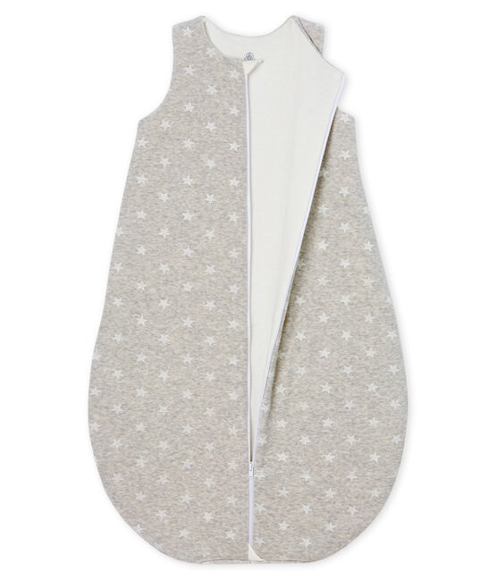 Baby Boys' Velour Sleeping Bag BELUGA grey/MARSHMALLOW white