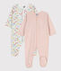 Flowers and Spots Cotton Sleepsuits - 2-Pack