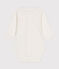 Babies' Long-Sleeved Cotton Bodysuit With Collar MARSHMALLOW white