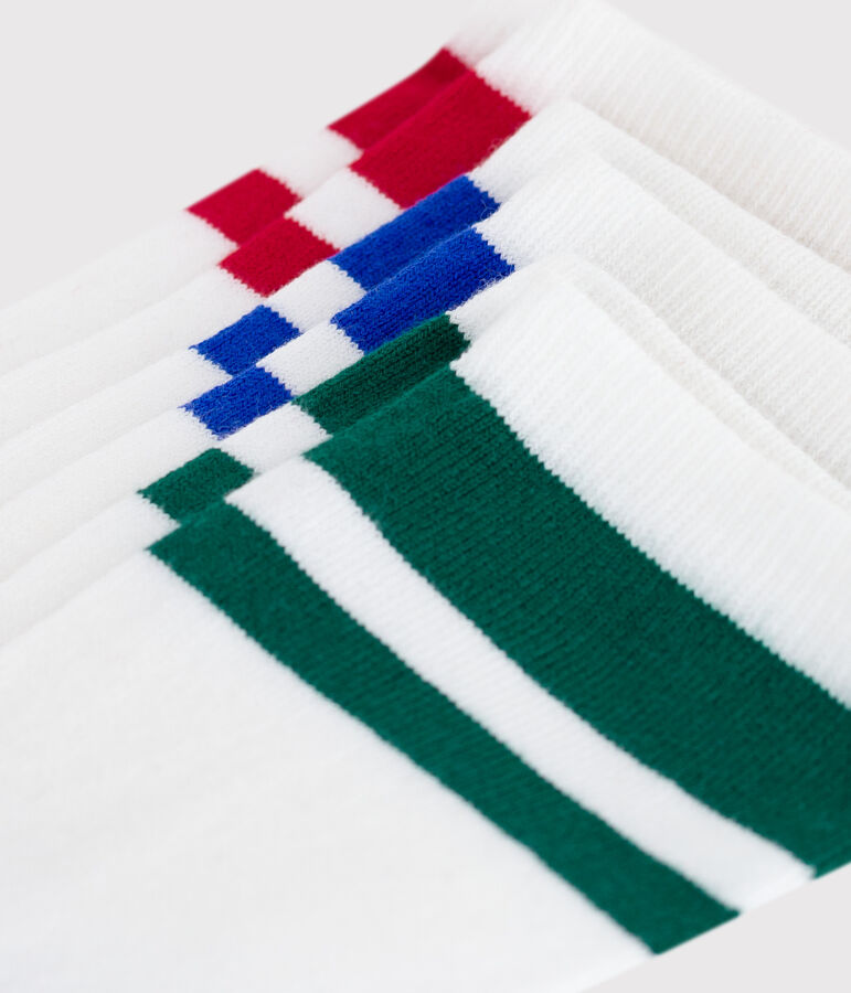 Children's plain cotton socks - 3-pack multicolor