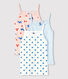 Girls' Cat Print Cotton Vest Tops - 3-Pack