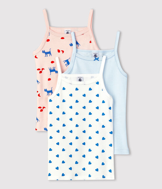 Girls' Cat Print Cotton Vest Tops - 3-Pack variante 1