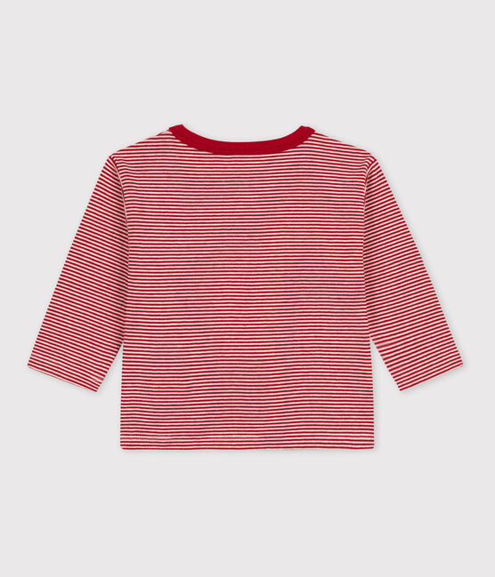Babies' Long-Sleeved Pinstriped Tube Knit T-Shirt STOP /MONTELIMAR