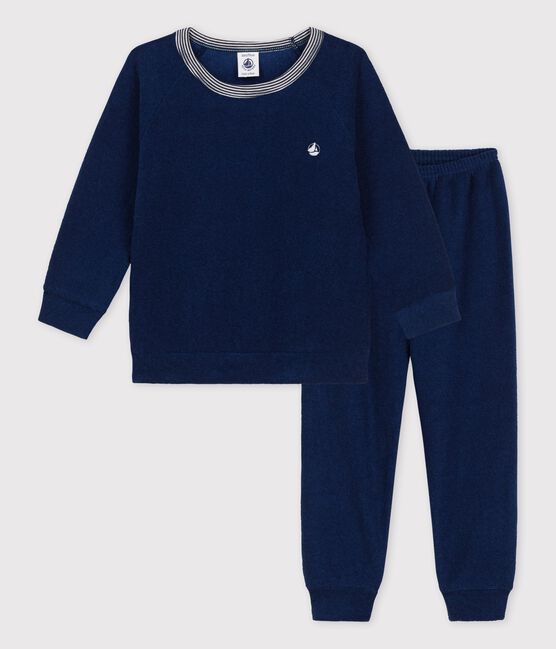 Pyjamas in Brushed Terry Towelling MEDIEVAL blue