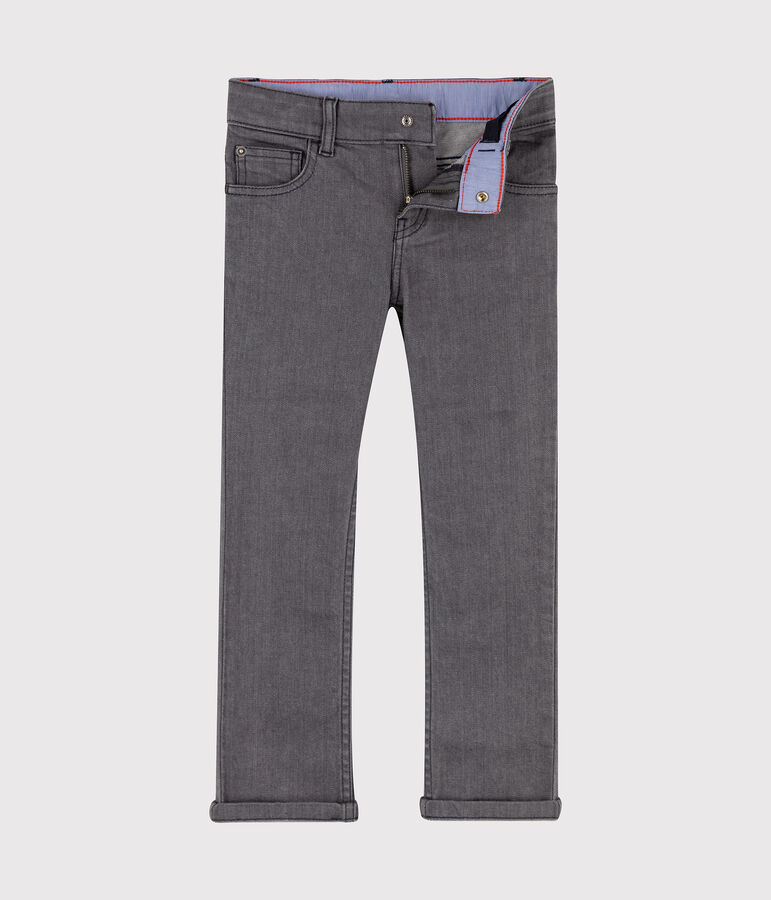 Boys' Denim Trousers GRIS MOYEN grey