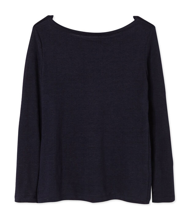 Women's linen tee blue