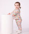 Babies' floral-print cotton cardigan white/multicolor