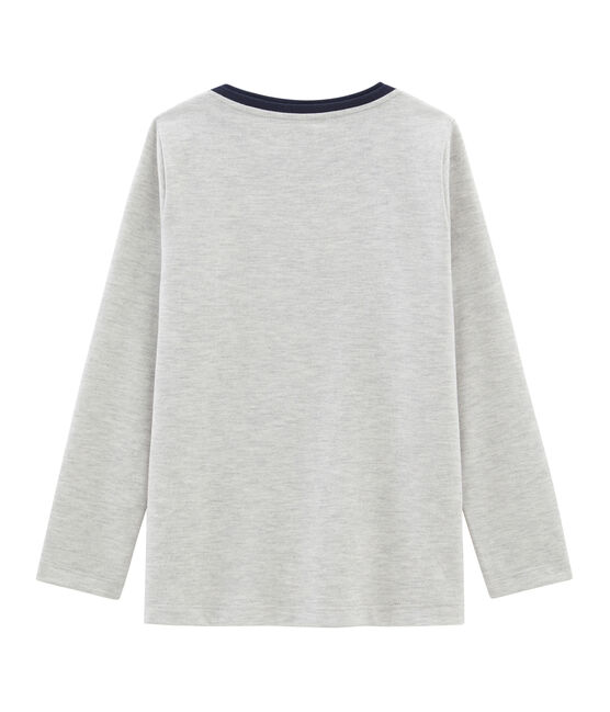 Boys' Long-sleeved T-Shirt BELUGA CHINE grey