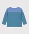 Children's cotton Breton top blue/green