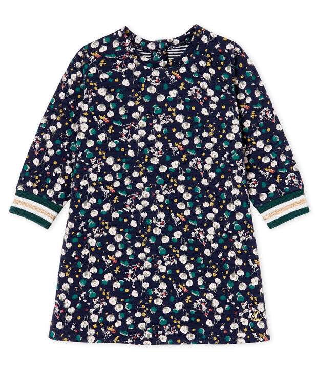 Baby Girls' Long-Sleeved Print Dress blue/multicolor