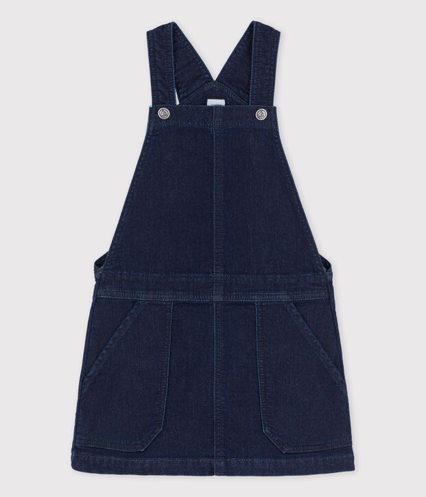 Girls' Denim Dungaree Dress blue