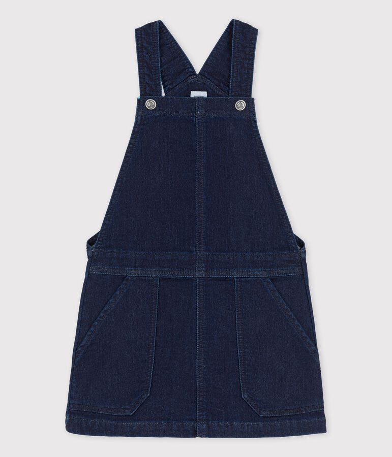 Girls' Denim Dungaree Dress blue