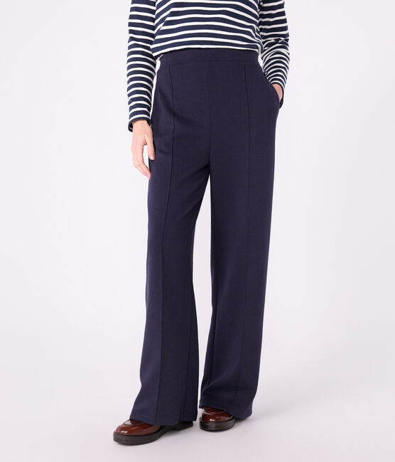 Women's cotton trousers SMOKING blue
