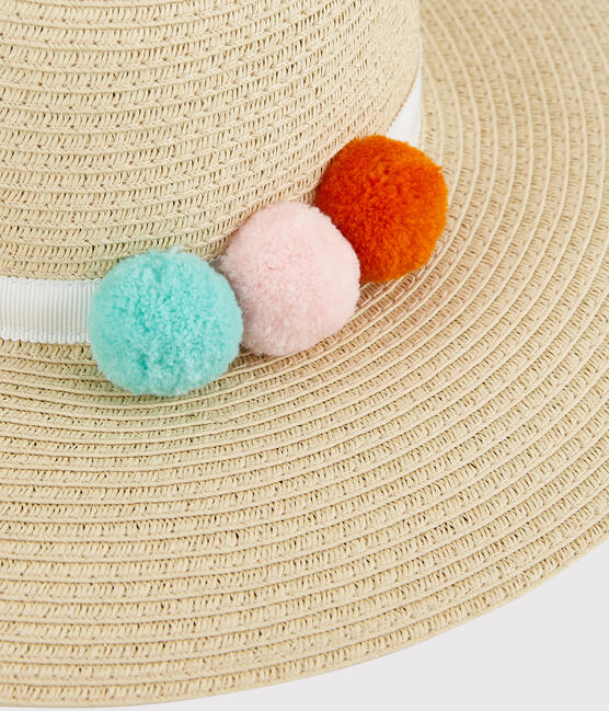 Baby Girls' Straw Hat NATUREL pink