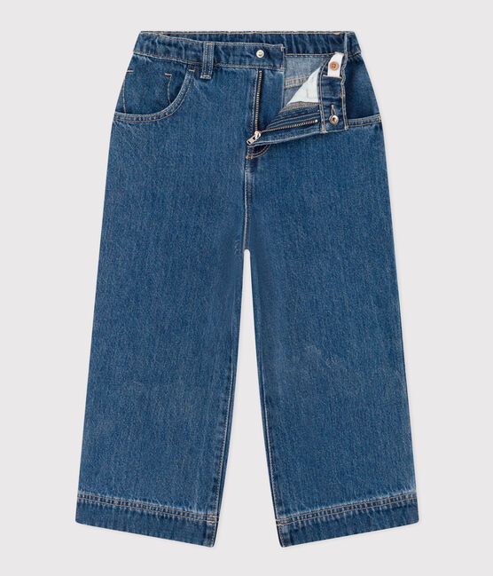Baby Girls' Eco-Friendly Cotton Denim Trousers DENIM BLEU blue