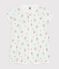 Babies' short floral cotton jumpsuit white/multicolor