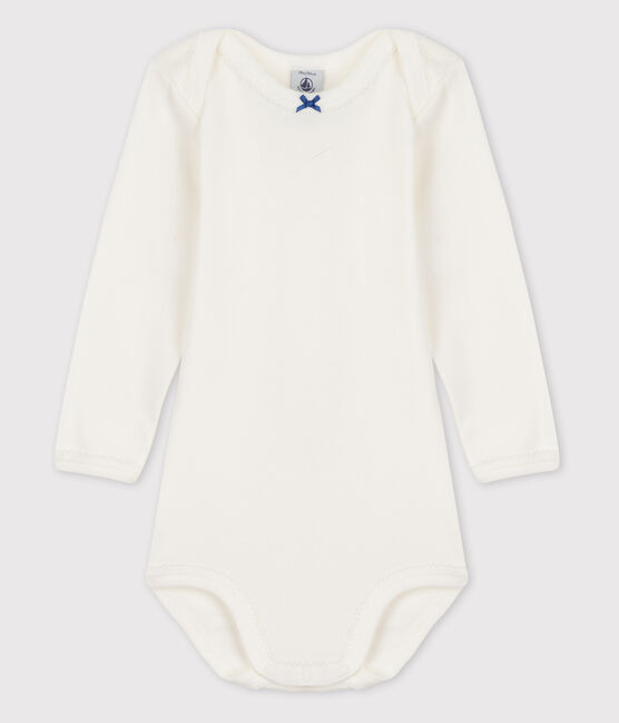 Baby Girls' Long-Sleeved Bodysuit MARSHMALLOW white