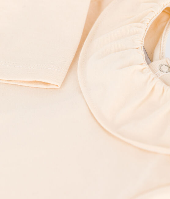 Babies' Long-Sleeved Jersey Blouse AVALANCHE Ecru