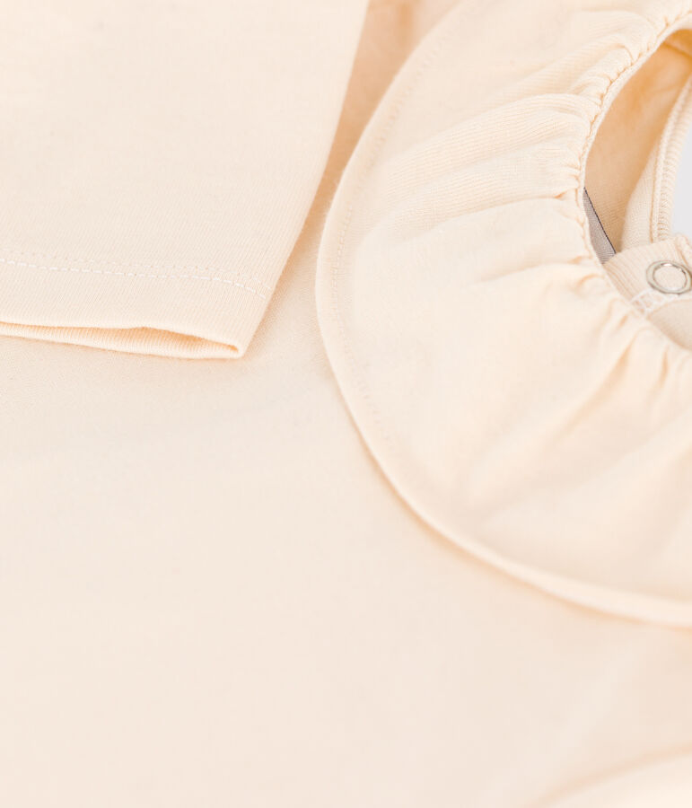 Babies' Long-Sleeved Jersey Blouse Ecru