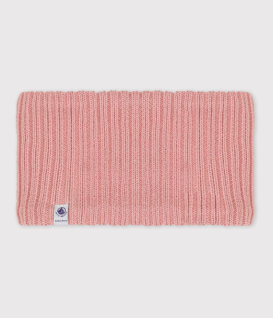 Babies' Knit Snood with Recycled Fleece Lining SALINE pink