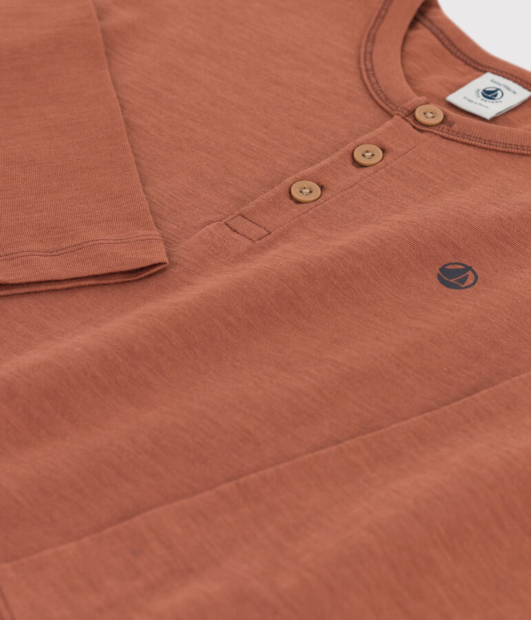 Boys' Long-Sleeved Cotton T-Shirt brown