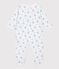 Babies' floral print cotton pyjamas MARSHMALLOW white/MULTICO white