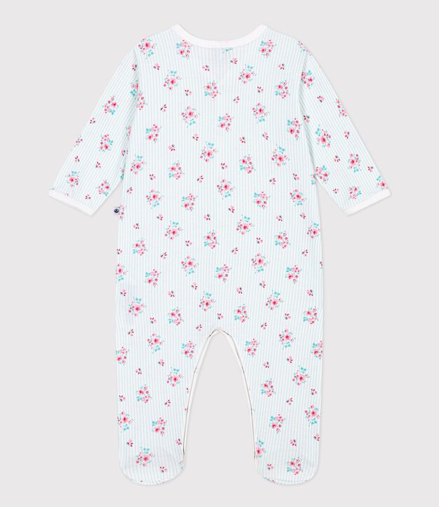 Babies' floral print cotton pyjamas white/multicolor