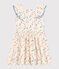 Girls' Sleeveless Printed Poplin Dress MARSHMALLOW white/MULTICO white