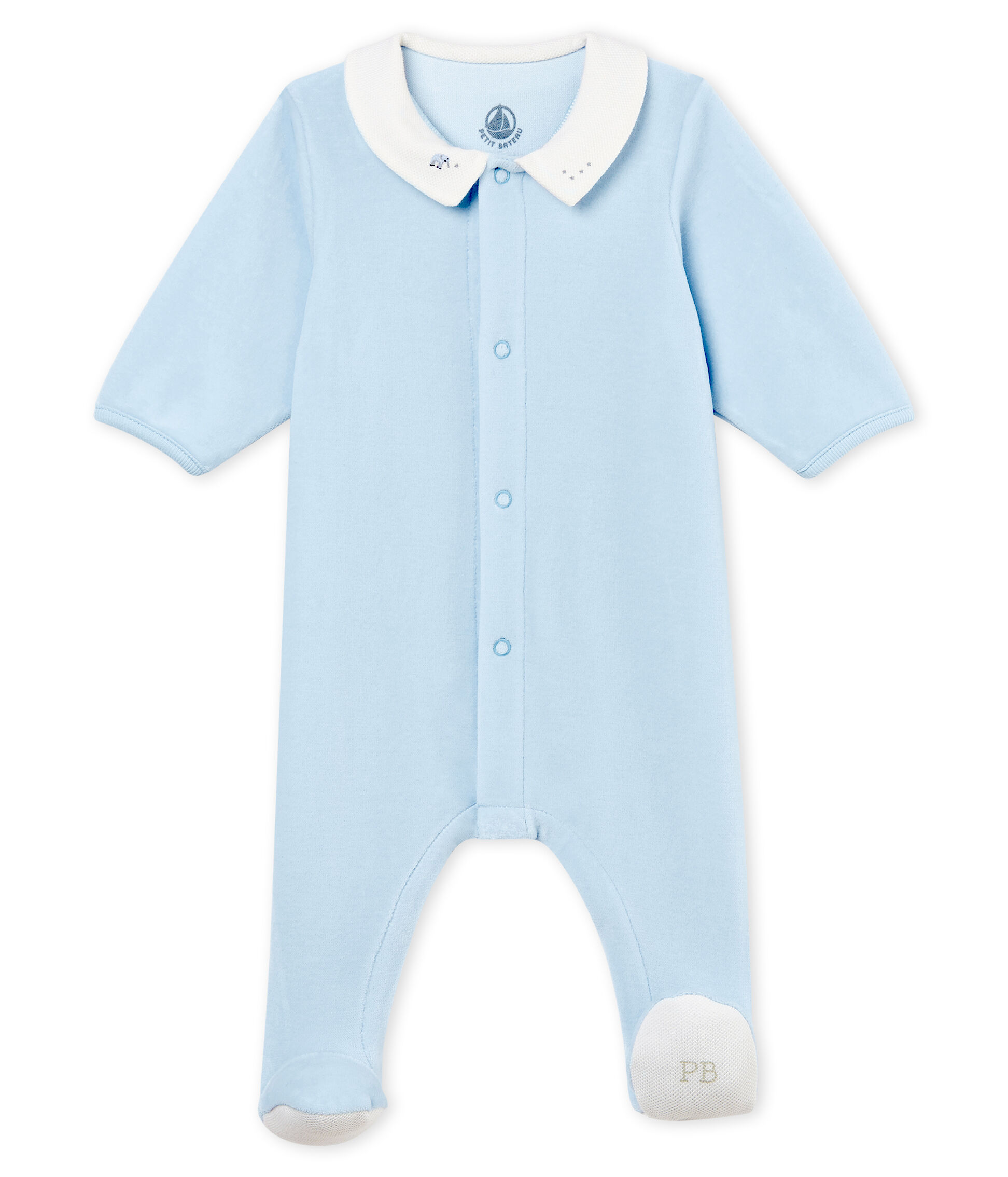 plain blue sleepsuits