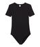 Women's striped te-shirt NOIR black