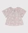 Children's short-sleeved floral print cotton blouse blue/multicolor