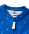 Cardigan bébé garçon en tubique DELFT blue/LAIT white
