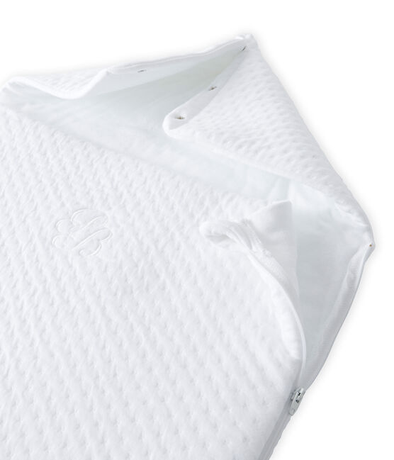 Baby sleeping bag in a padded tube cotton ECUME CN white
