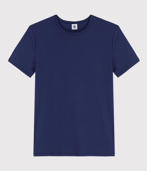 Women's Iconic Cocotte Stitch Cotton T-Shirt CHALOUPE blue