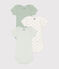 Babies' short-sleeved whale-themed cotton bodysuits - 3-Pack variante 1