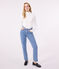 Women's Iconic roll neck cotton T-shirt ECUME white