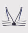 Women's Stripy Bra MARSHMALLOW white/SMOKING blue