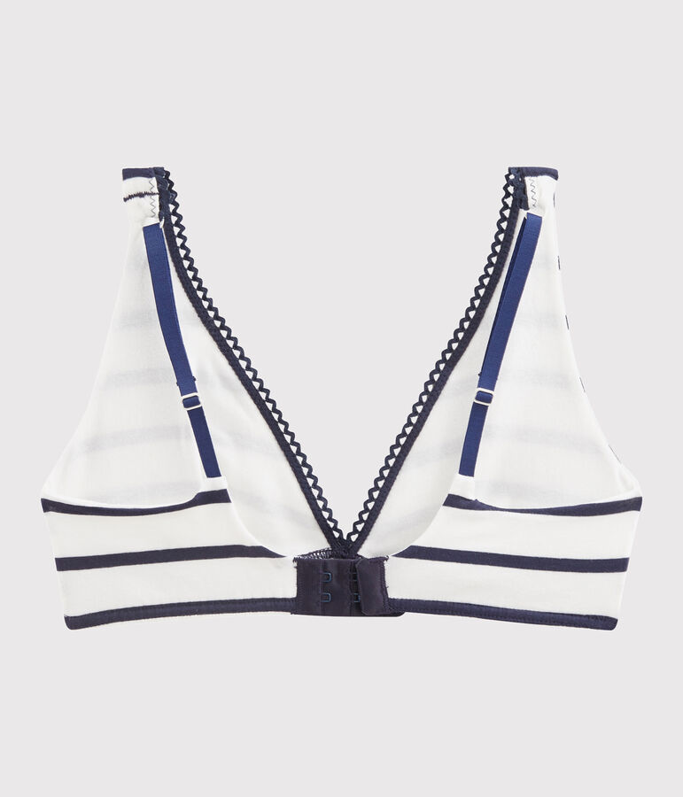 Women's Stripy Bra white/blue