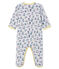 Baby Boys' Ribbed Sleepsuit POUSSIERE grey/MULTICO white