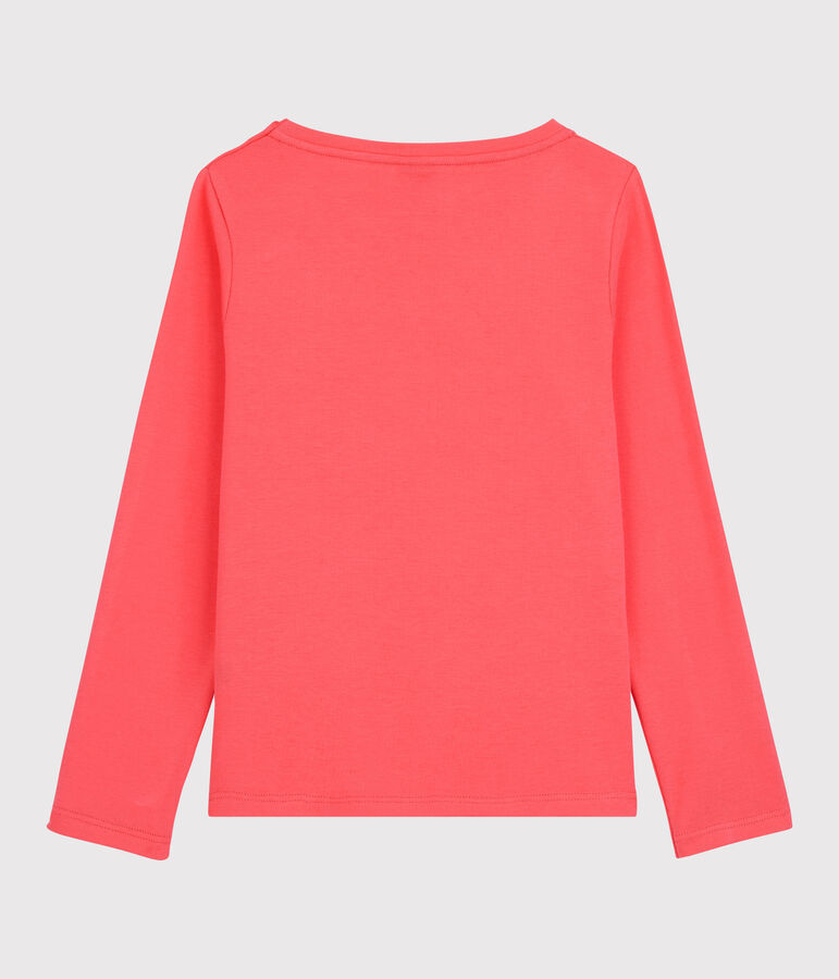 Girls' Long-Sleeved Cotton T-Shirt orange