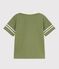 Children's short-sleeved cotton polo shirt OLIVINE green